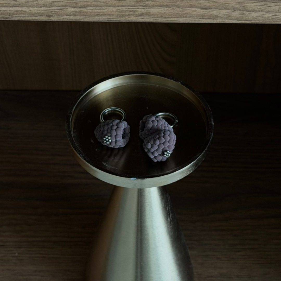 BROWN RASPBERRY EARRINGS